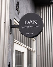 DAK Coffee Roastery Sign