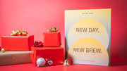 The Morning Advent Calendar 2024 next to 4 gift boxes