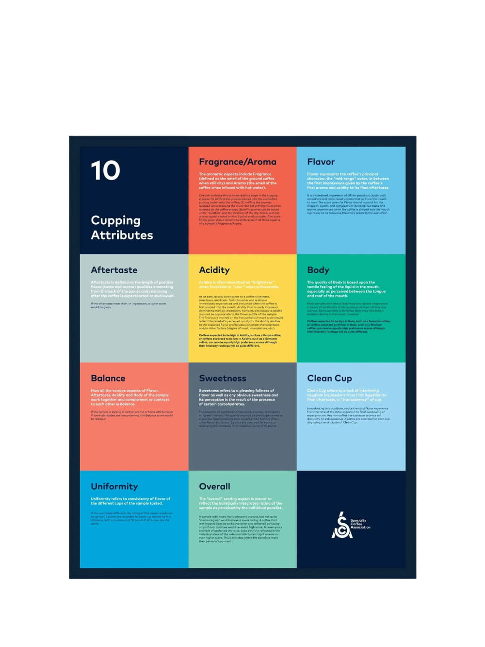 Photo of SCA Cupping Attributes Poster ( Default Title ) [ SCA ] [ Posters ]