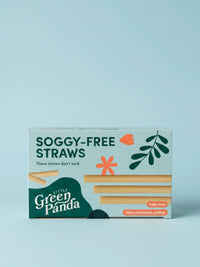 Photo of LITTLE GREEN PANDA Paper-Wrapped Home Compostable Straw (⌀6x210mm/⌀0.24x8.3in) (Straight Cut) (300-Pack) ( ) [ Little Green Panda ] [ Single Use Straws ]
