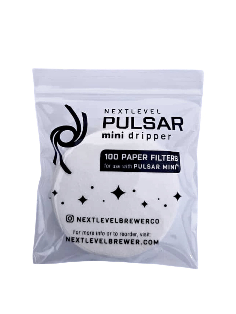 Photo of NextLevel PULSAR Mini Premium Paper Filters (100-Pack) ( Default Title ) [ NextLevel ] [ Paper Filters ]