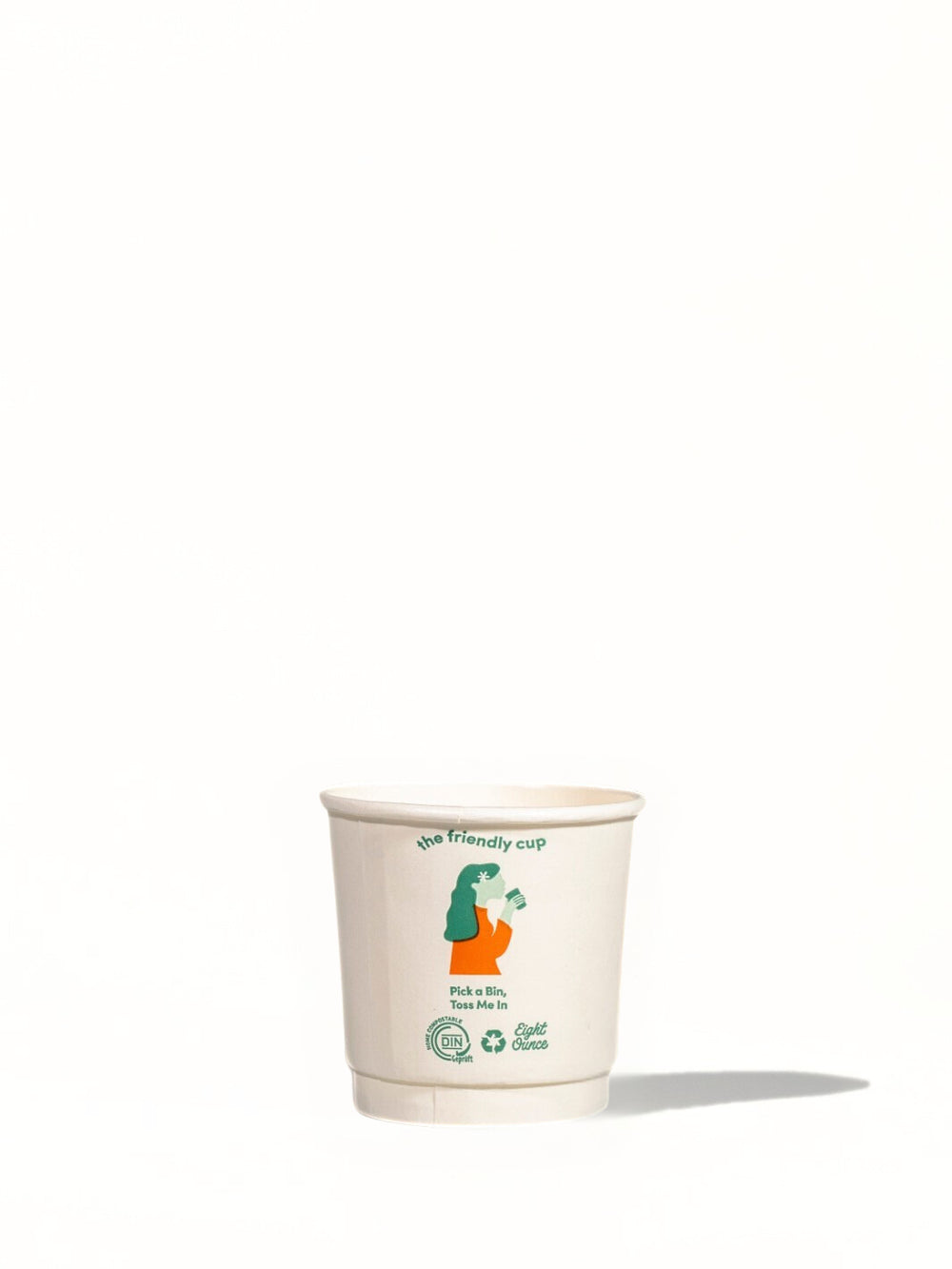 Photo of LITTLE GREEN PANDA Home Compostable Double Wall Paper Cup (500-Pack) (White) ( 4oz 118ml ) [ Little Green Panda ] [ Single Use Cups ]
