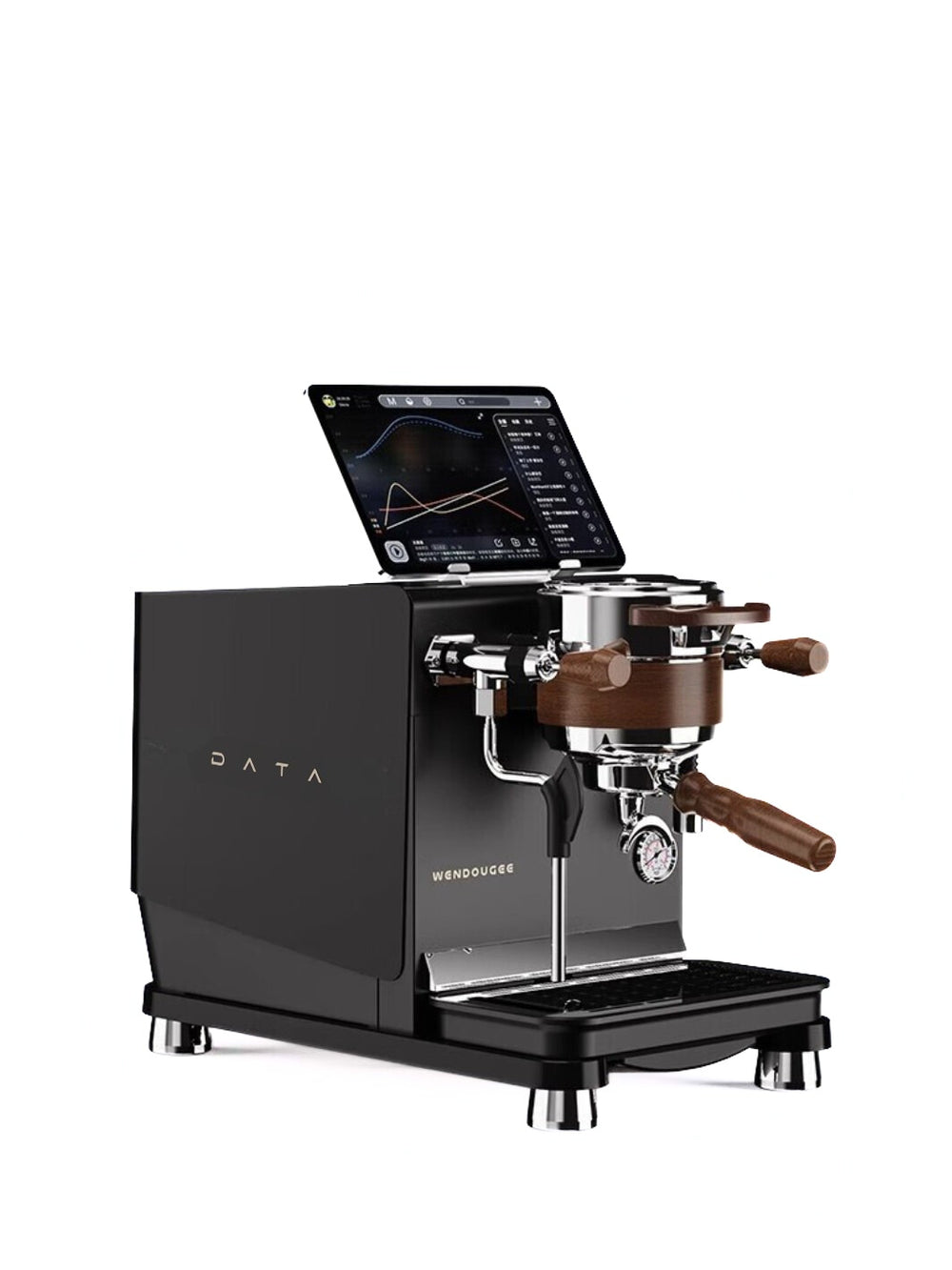 Photo of WENDOUGEE Data S Espresso Machine (120V) (Reservoir/Direct Plumb) ( Black (w Silver) ) [ Wendougee ] [ Espresso Machines ]