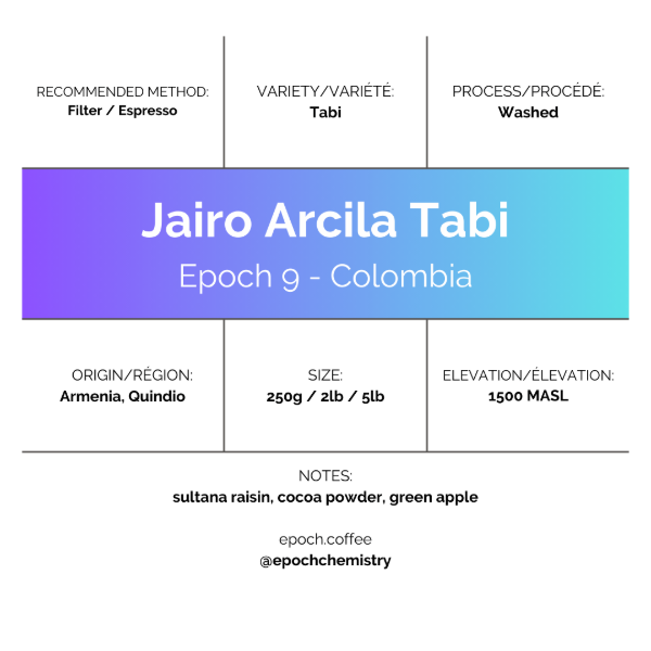 Epoch Chemistry - Epoch 9: Jairo Arcila Tabi