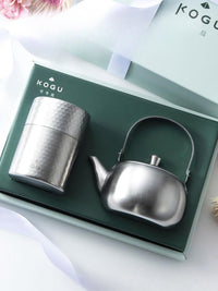 Photo of KOGU 2-Piece Tea Set (Kyusu Teapot + Tea Canister) ( ) [ KOGU ] [ Tea Equipment ]