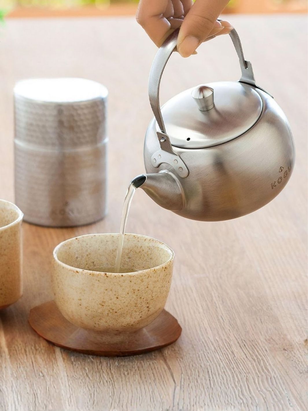 KOGU 2-Piece Tea Set (Kyusu Teapot + Tea Canister)