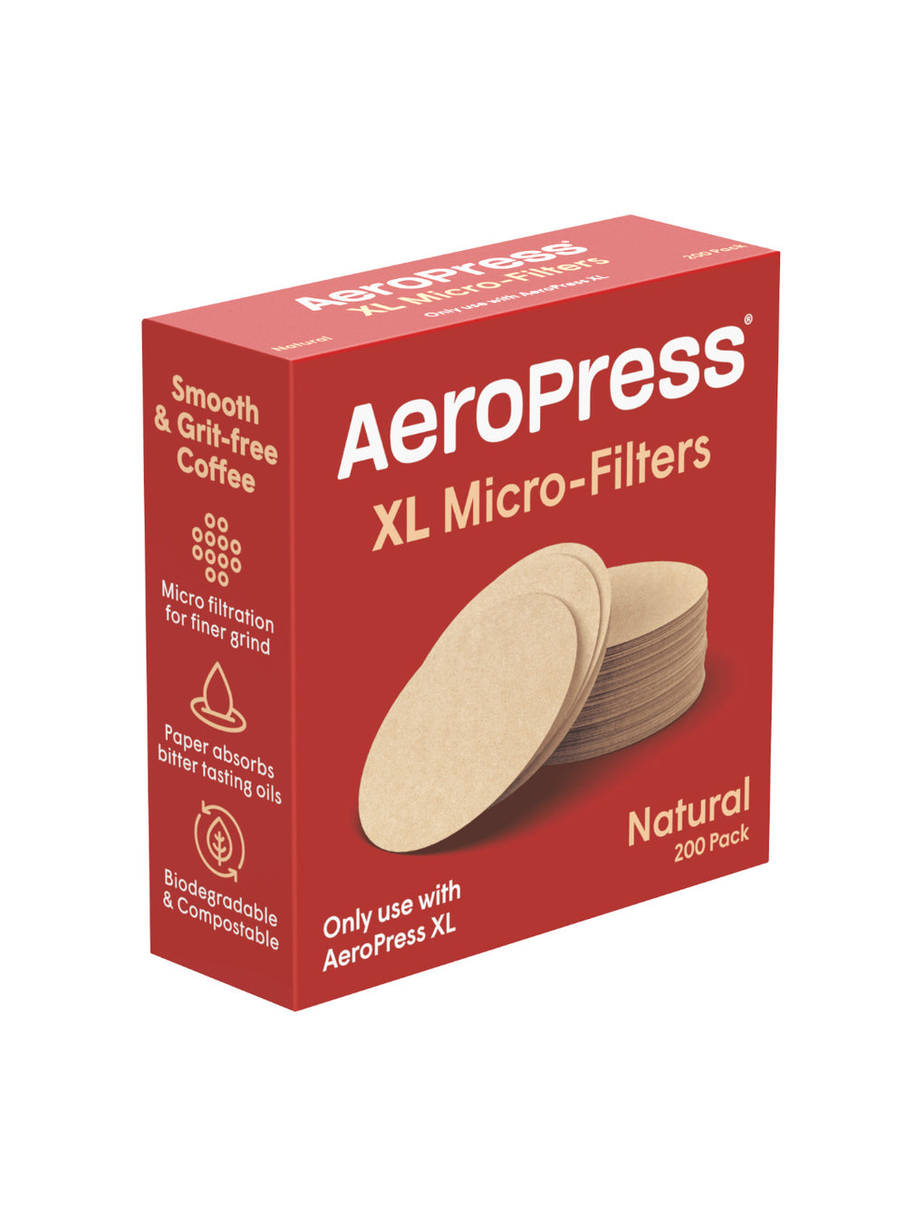 Photo of AeroPress XL Natural Microfilters (200-Pack) ( Default Title ) [ AeroPress ] [ Paper Filters ]