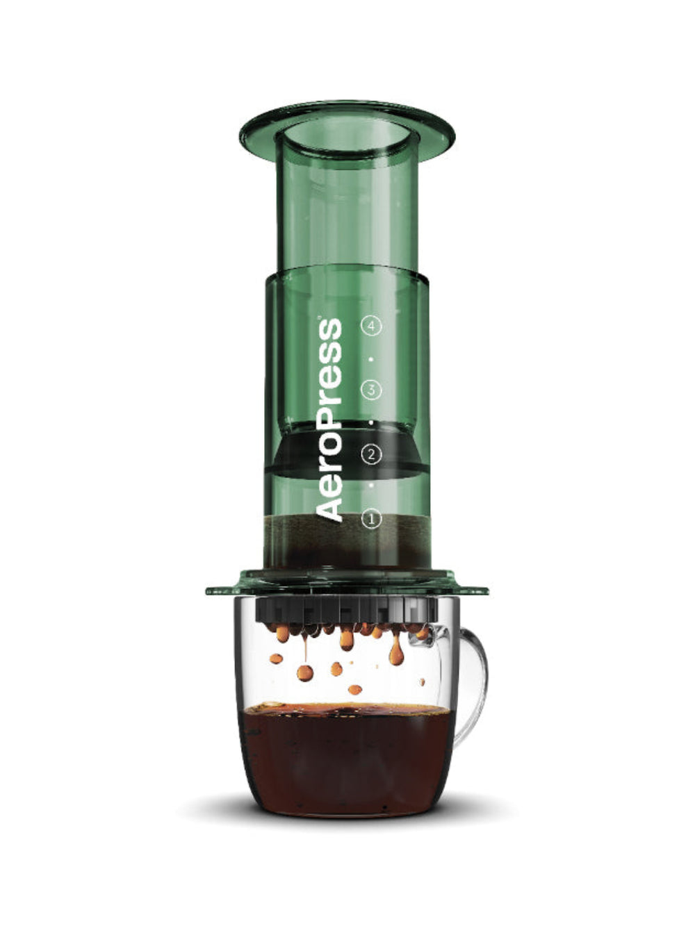 Photo of AeroPress Clear Coffee Maker ( Green ) [ AeroPress ] [ Press Brewers ]