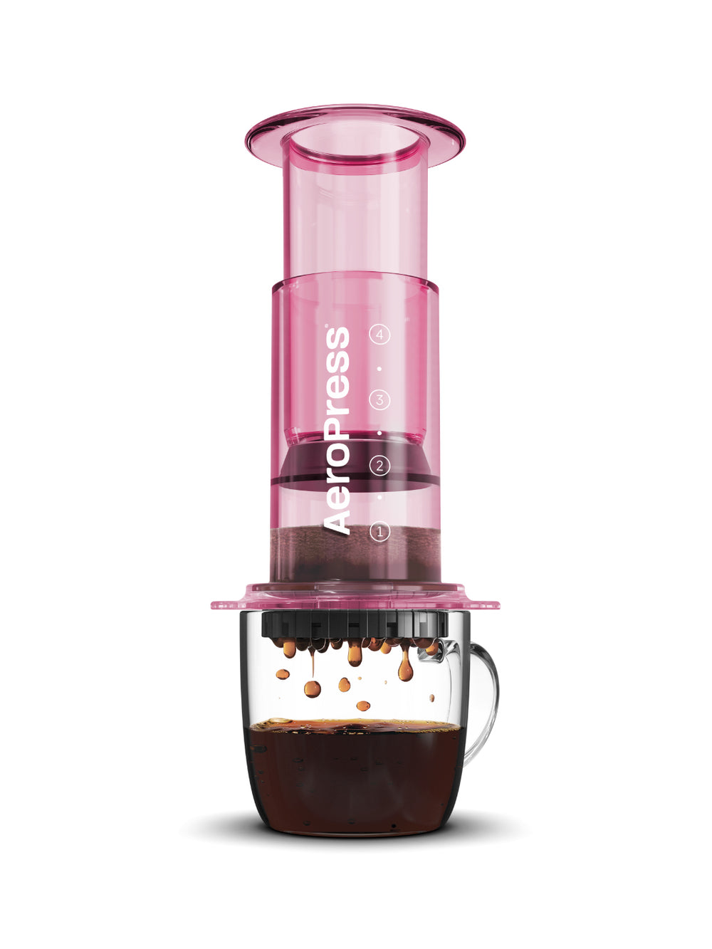Photo of AeroPress Clear Coffee Maker ( Pink ) [ AeroPress ] [ Press Brewers ]