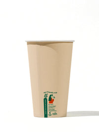 Photo of LITTLE GREEN PANDA Home Compostable Paper Cup (1000-Pack) (Brown) ( 16oz 473ml ) [ Little Green Panda ] [ Single Use Cups ]