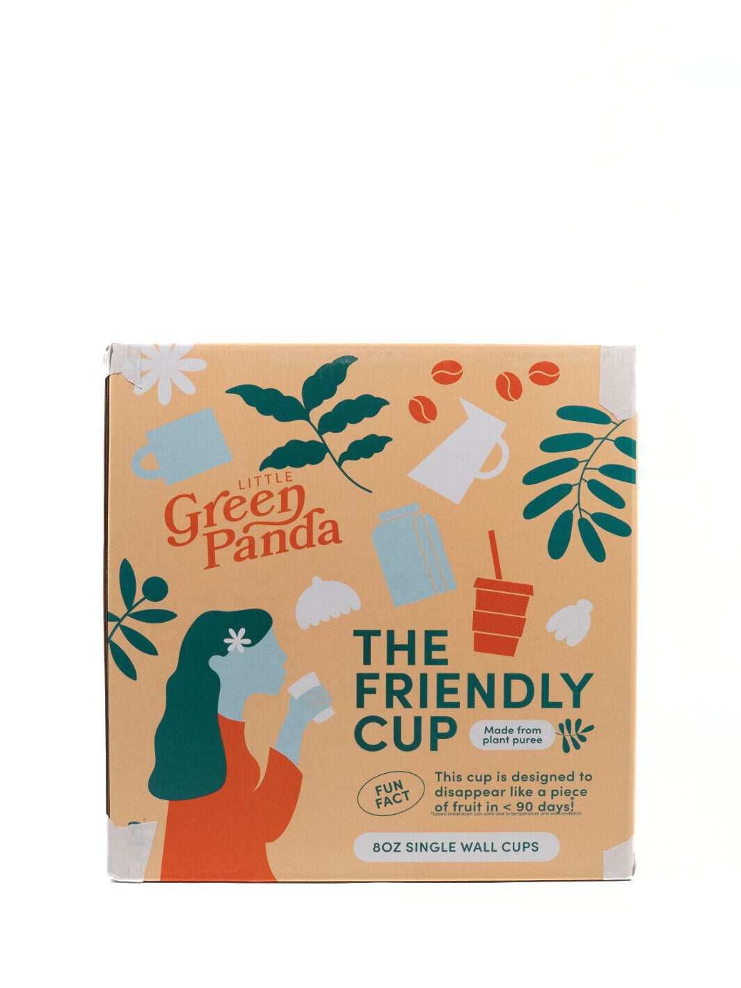 LITTLE GREEN PANDA Home Compostable Paper Cup (1000-Pack) (Brown)