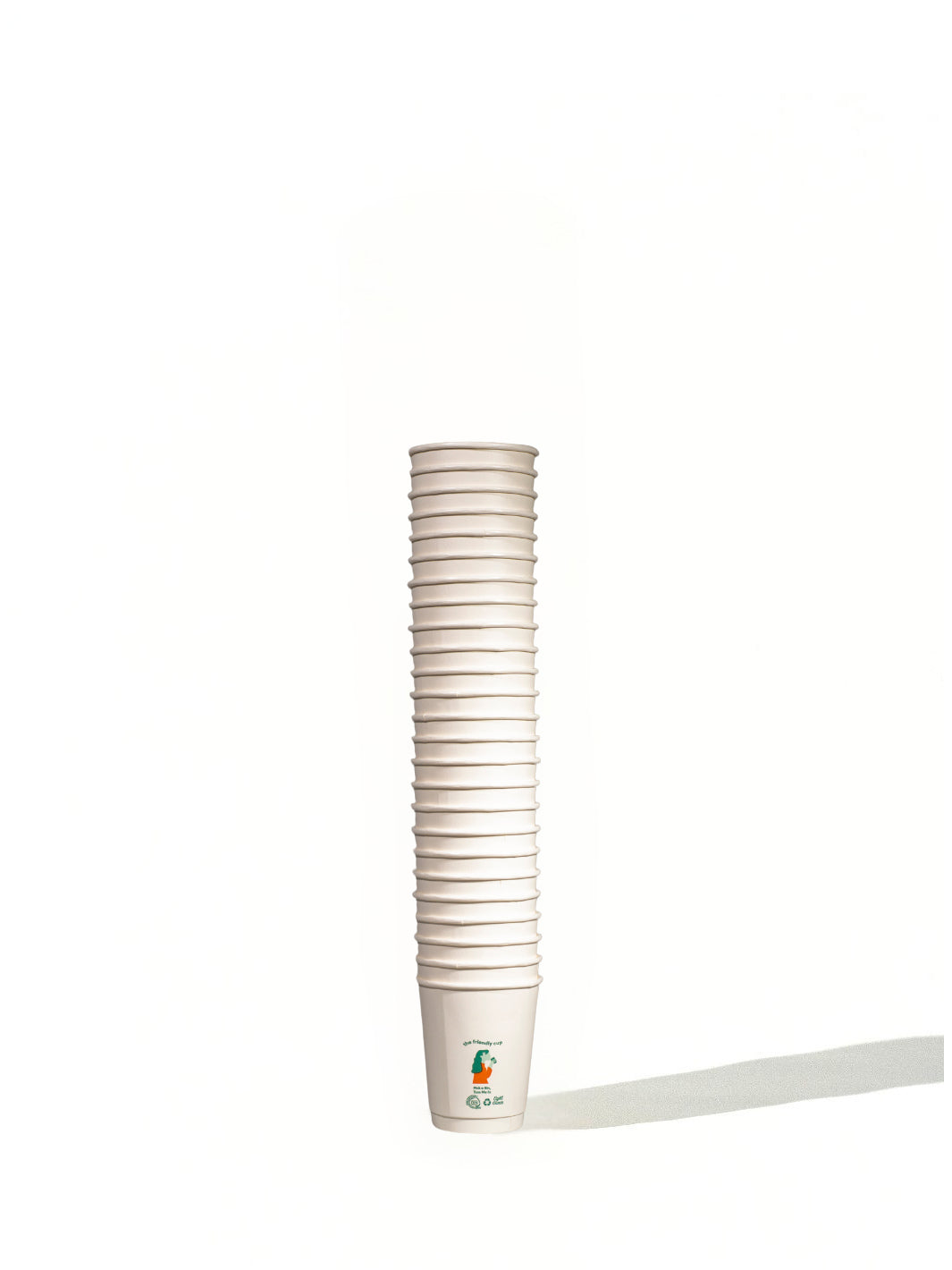 LITTLE GREEN PANDA Home Compostable Double Wall Paper Cup (500-Pack) (White)