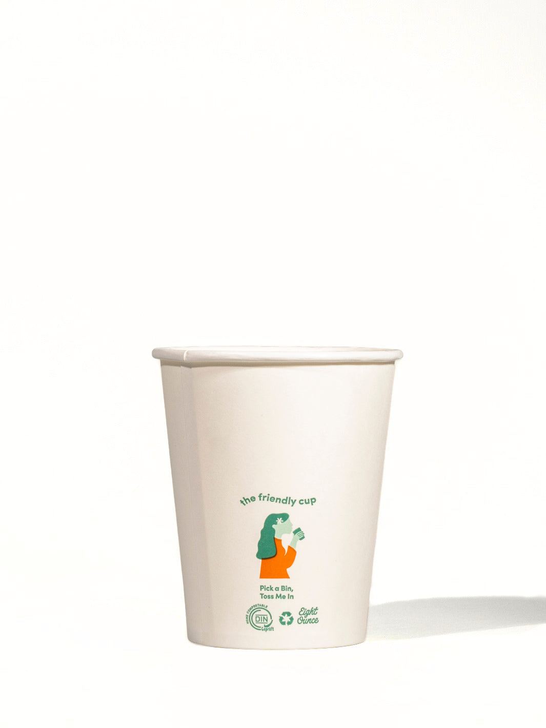 LITTLE GREEN PANDA Home Compostable Paper Cup (1000-Pack) (White)
