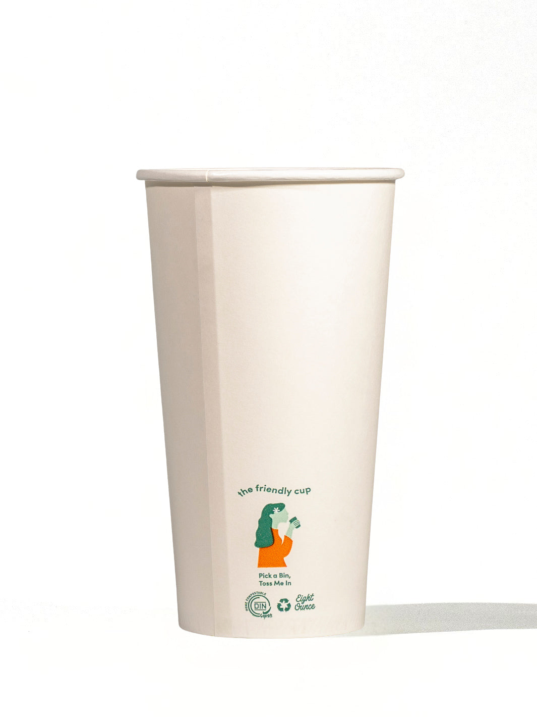LITTLE GREEN PANDA Home Compostable Cold Cup (1000-Pack) (White)