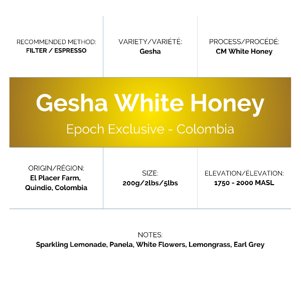 Epoch Chemistry - Epoch Exclusive Gesha White Honey