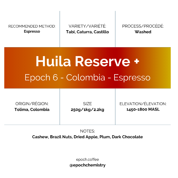 Epoch Chemistry - Epoch 6: Huila Reserve Espresso