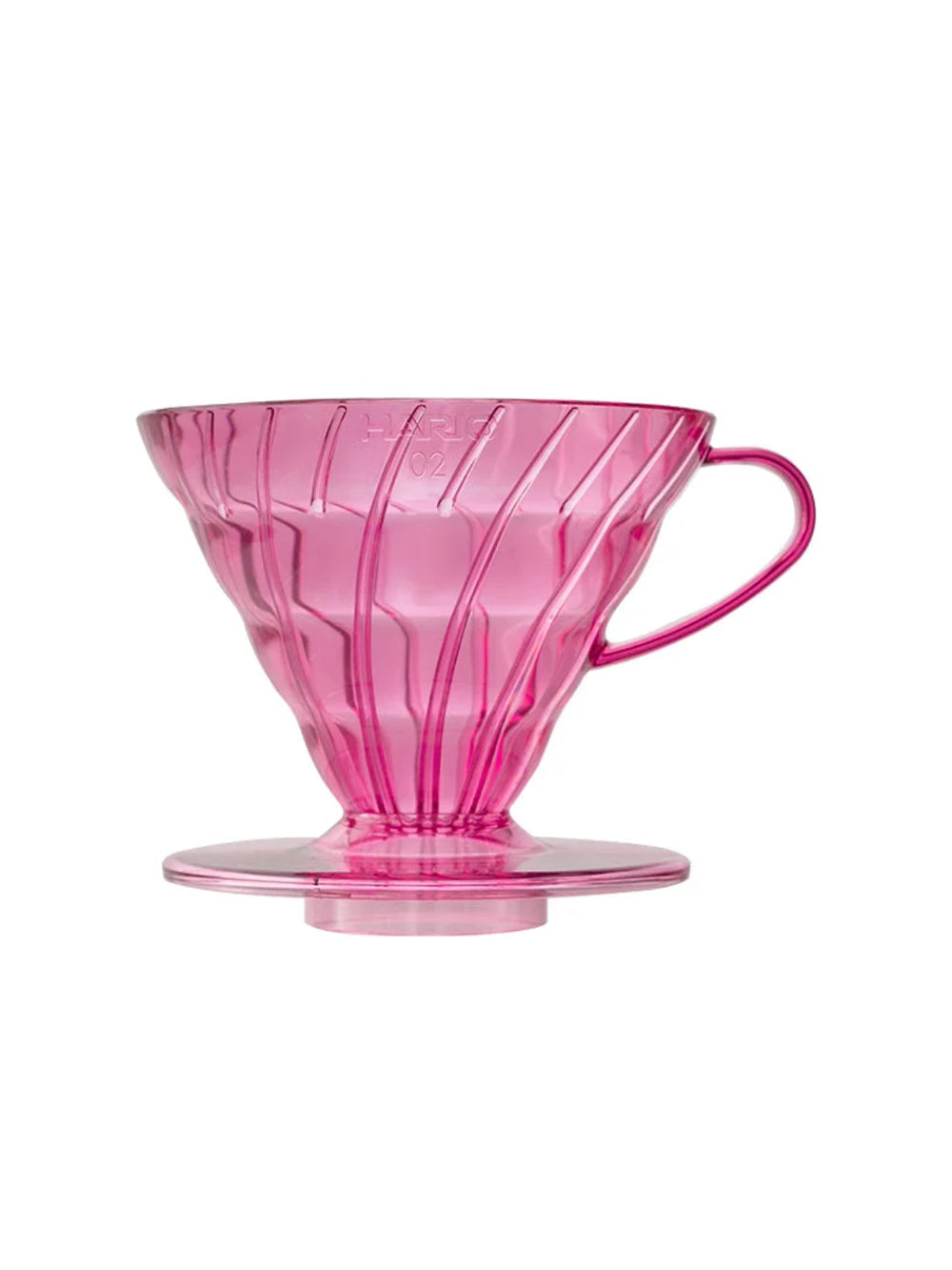 Photo of HARIO V60-02 Dripper (Plastic) ( Punch Pink Standard (JP EN) ) [ HARIO ] [ Pourover Brewers ]