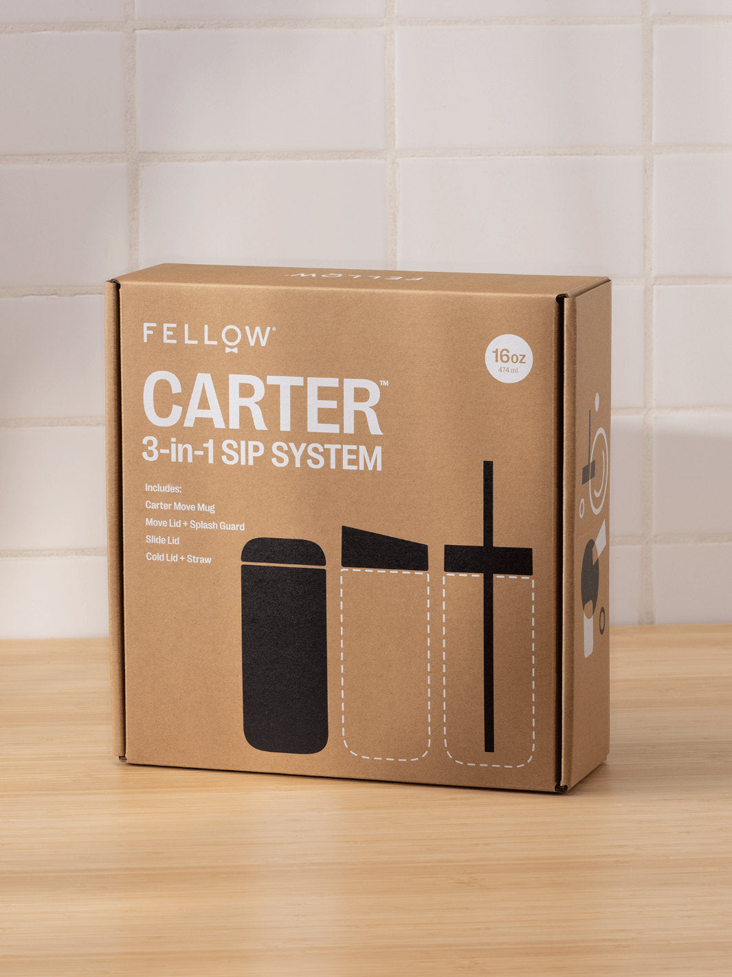 FELLOW Carter 3-in-1 Sip System (16oz/473ml)