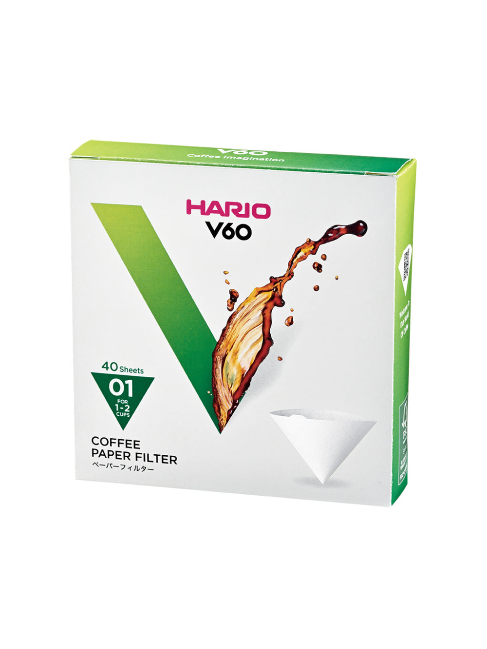 Photo of HARIO V60-01 Filters (40-Pack) ( 1 Unit White ) [ HARIO ] [ Paper Filters ]