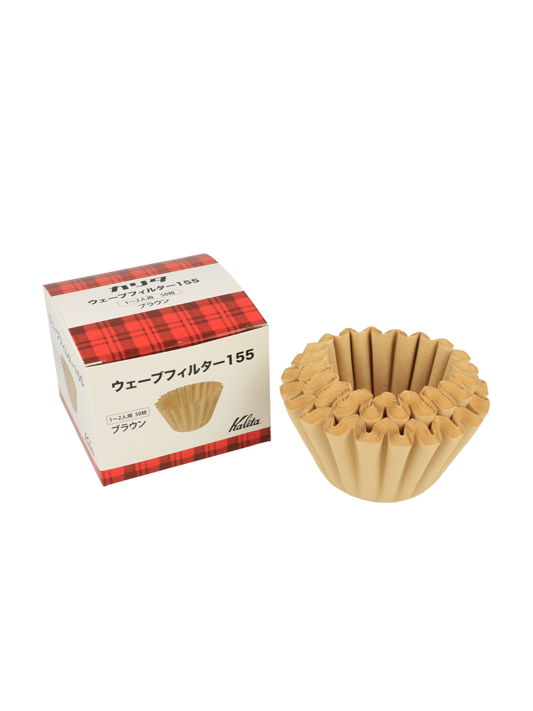 KALITA Wave 155 Filters (Unbleached) (50-Pack)