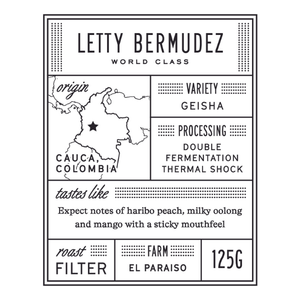 Manhattan - Letty Bermudez, Colombia, double fermentation thermal shock