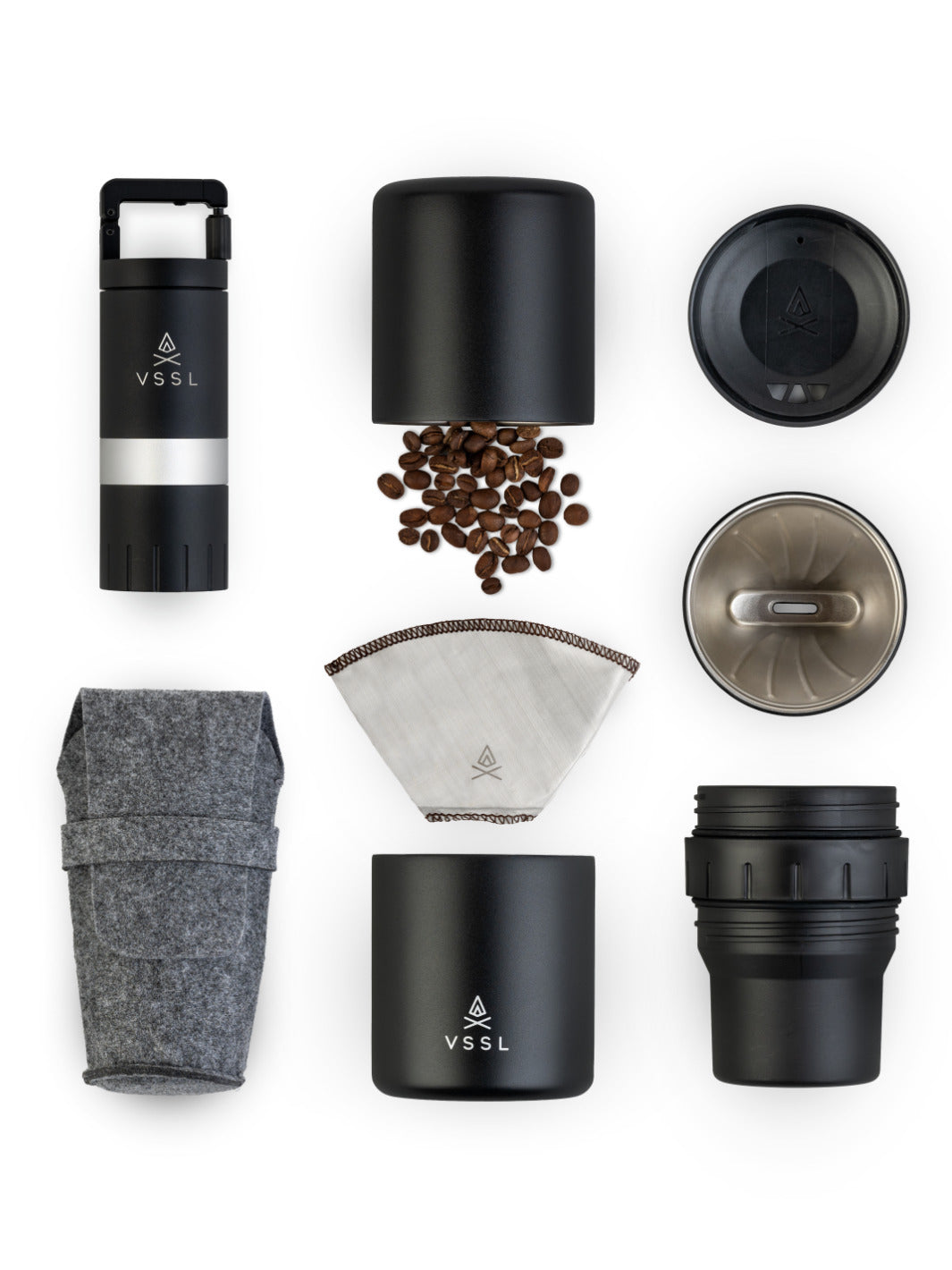 VSSL Nest Pourover Coffee Kit + Java G25 Grinder Gift Set