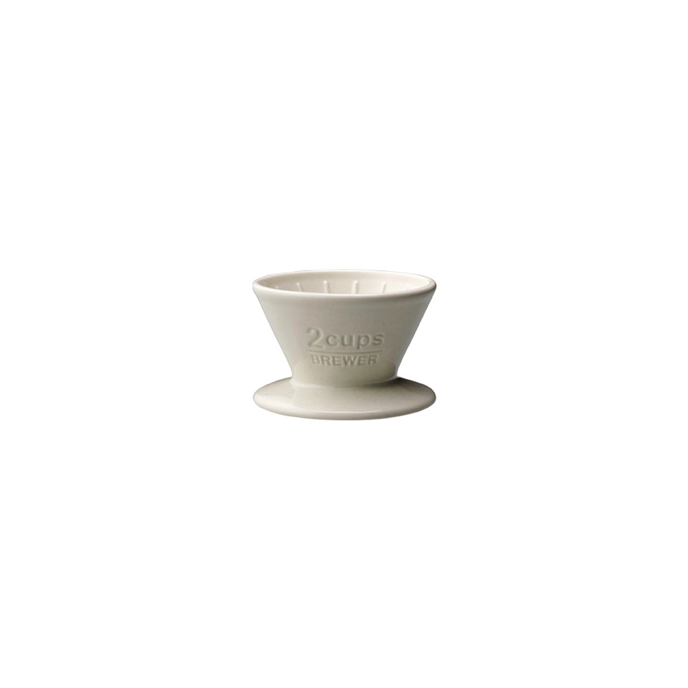 Photo of KINTO SLOW COFFEE STYLE Porcelain Brewer 2-Cup ( White ) [ KINTO ] [ Pourover Brewers ]