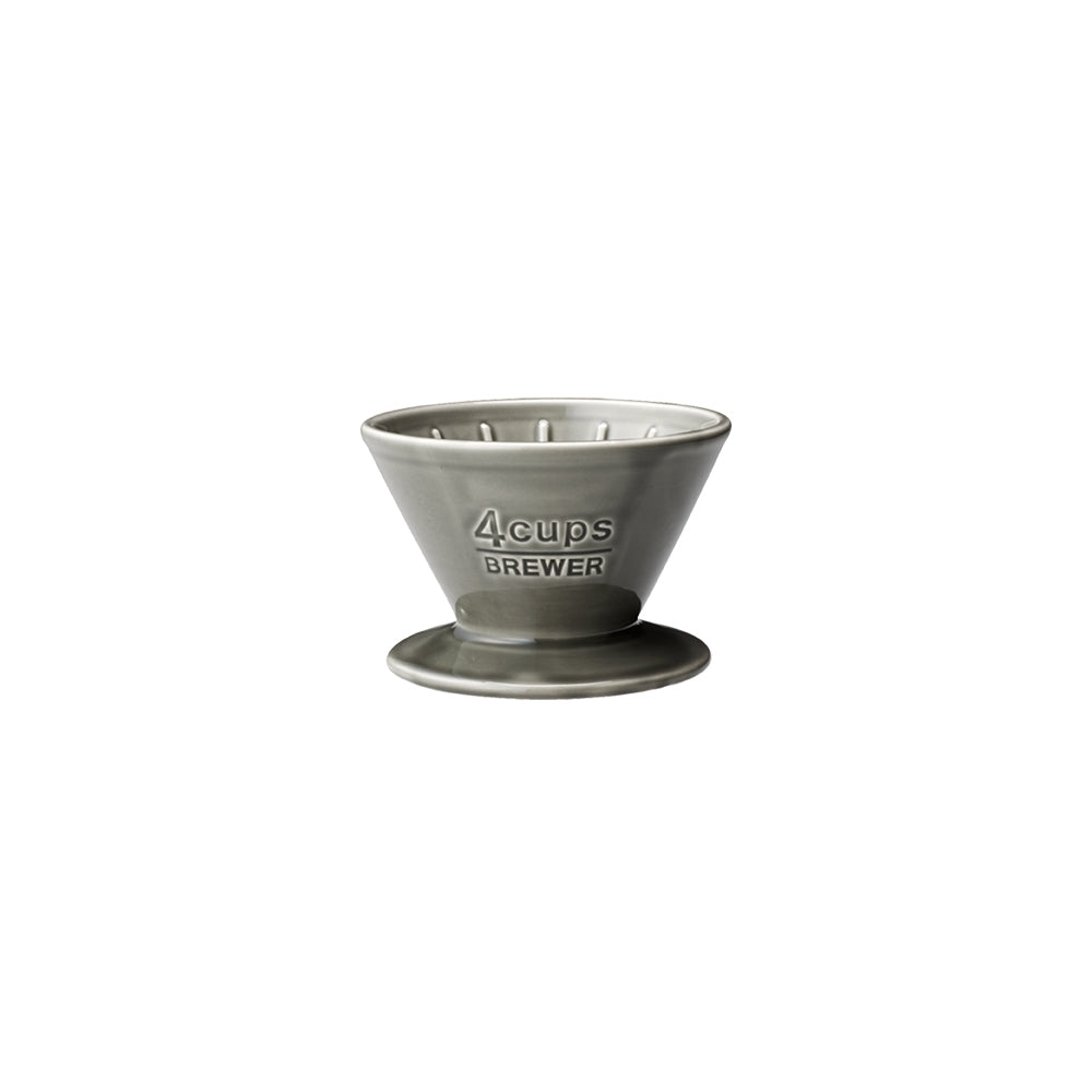 Photo of KINTO SLOW COFFEE STYLE Porcelain Brewer 4-Cup ( Grey ) [ KINTO ] [ Pourover Brewers ]