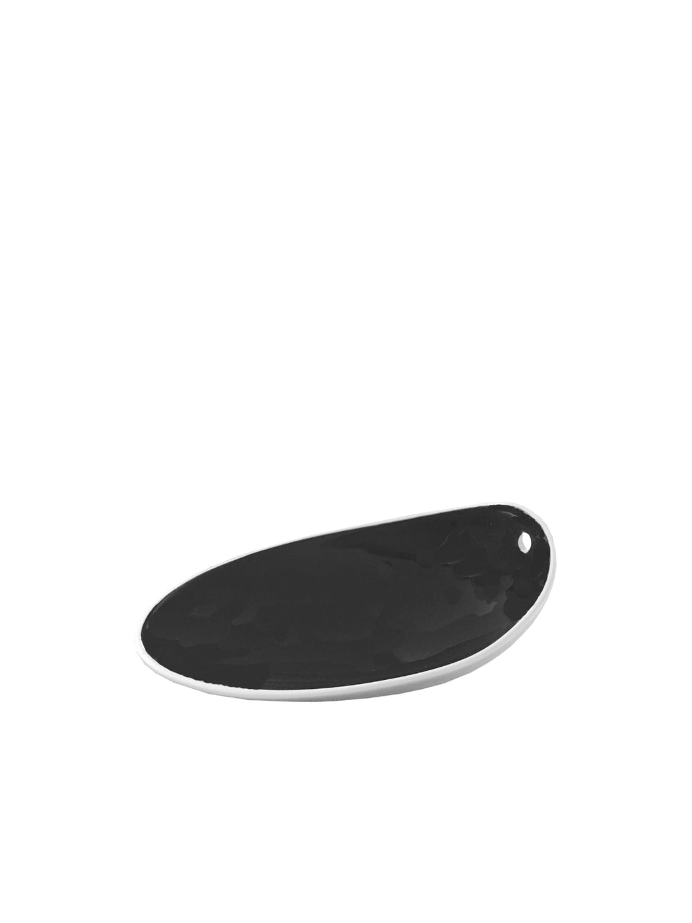 Photo of COOKPLAY Jomon Small Plate (14x11cm/5.5x4.3in) ( Glazed Black ) [ Cookplay ] [ Bowls ]