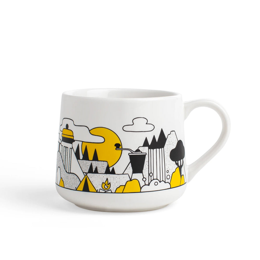 Photo of Created Co. Coffee Mountain Crescent Mug ( Default Title ) [ Created Co. ] [ Coffee Cups ]