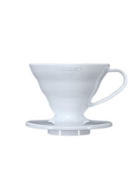 Photo of HARIO V60-01 Dripper (Plastic) ( White ) [ HARIO ] [ Pourover Brewers ]