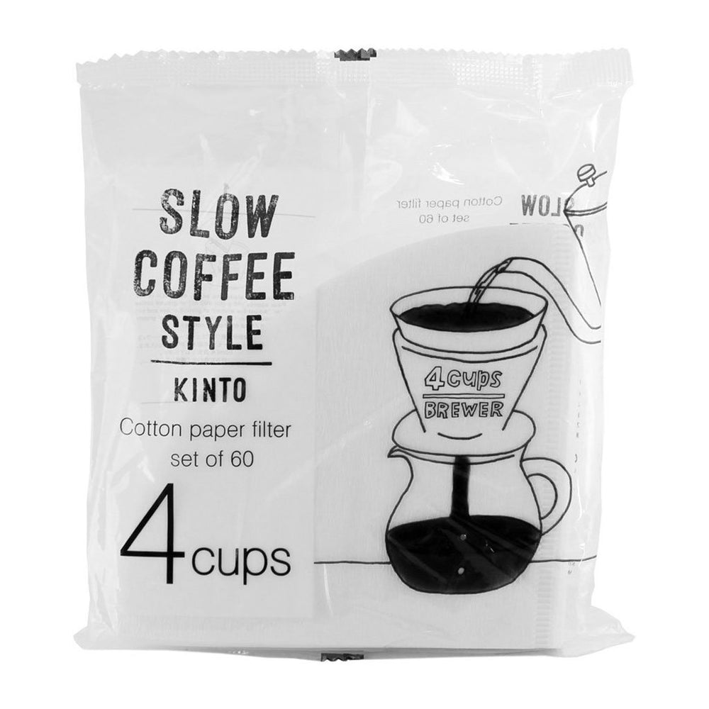 Photo of KINTO SLOW COFFEE STYLE Cotton Paper Filter 4 Cup ( White ) [ KINTO ] [ Paper Filters ]