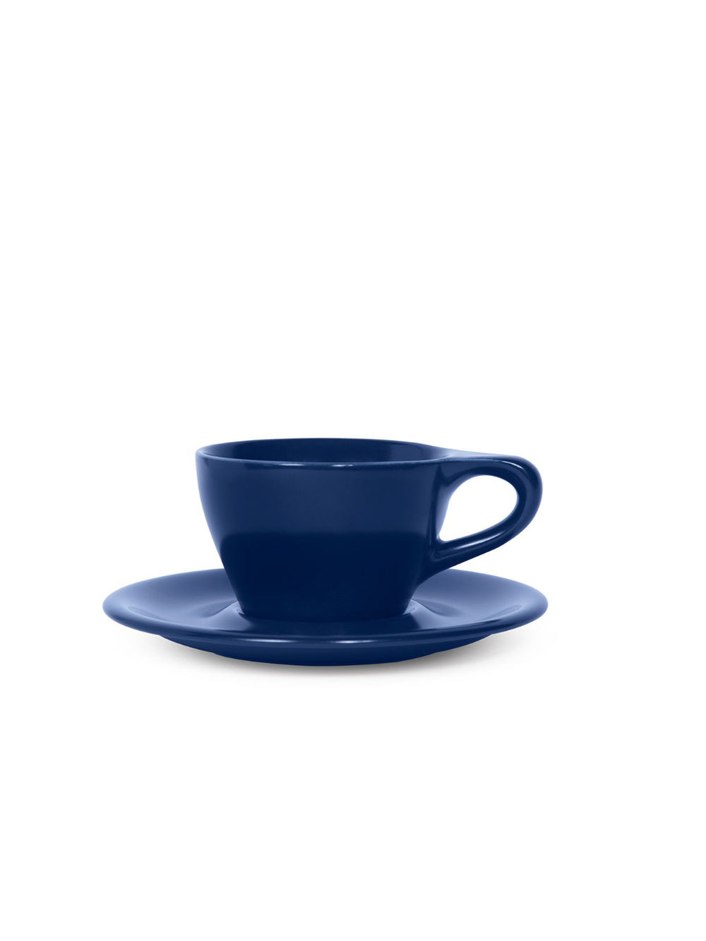 Photo of notNeutral LINO Double Cappuccino Cup & Saucer (6oz/177ml) ( Dark Blue ) [ notNeutral ] [ Coffee Cups ]