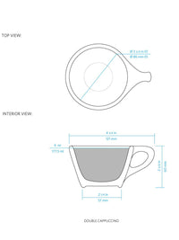 Photo of notNeutral LINO Double Cappuccino Cup & Saucer (6oz/177ml) ( ) [ notNeutral ] [ Coffee Cups ]